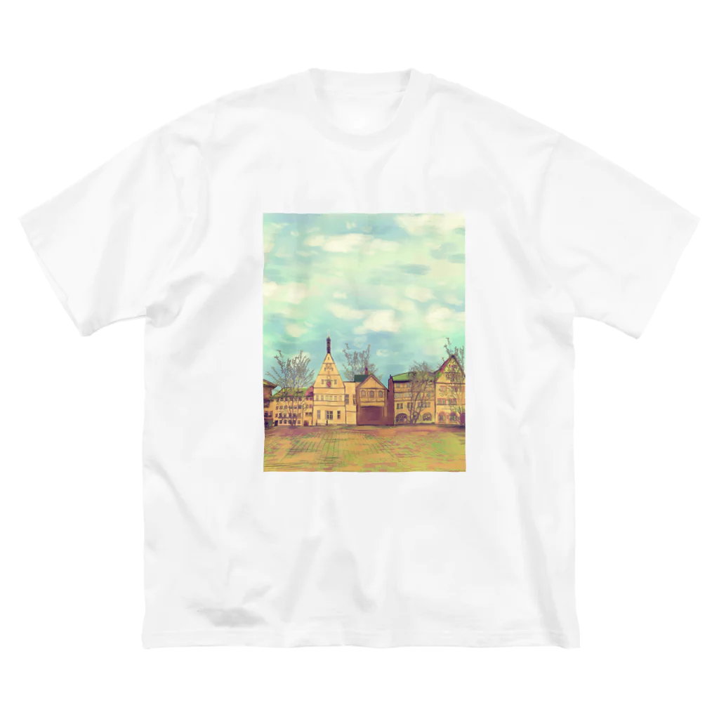 ふわりの絵画のような街（冬色） Big T-Shirt