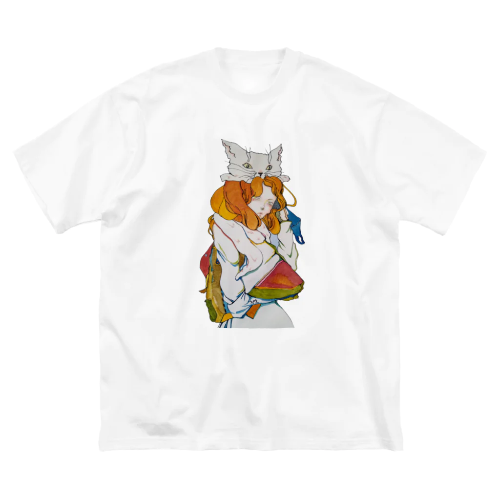 LsDF   -Lifestyle Design Factory-のチャリティー【ねこをかぶる·トラベル希望】 ビッグシルエットTシャツ