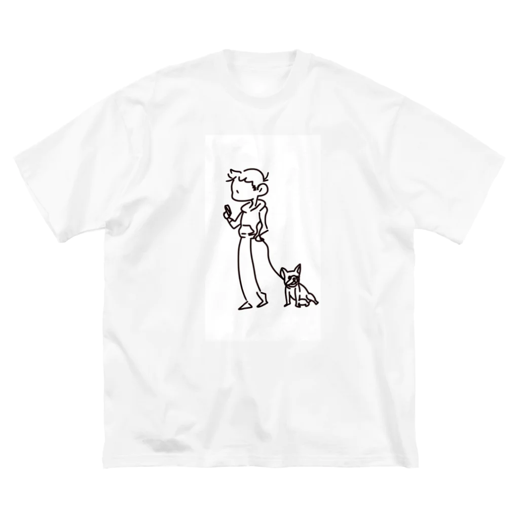 Boston ShopのDog-walking...？ Big T-Shirt