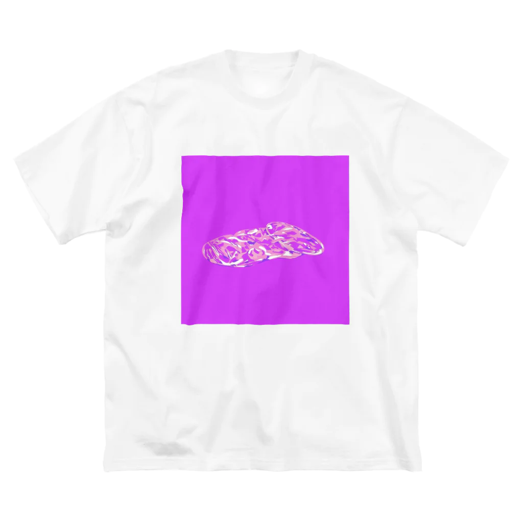 yuno_deのラバーグラフィック（パープル） ビッグシルエットTシャツ