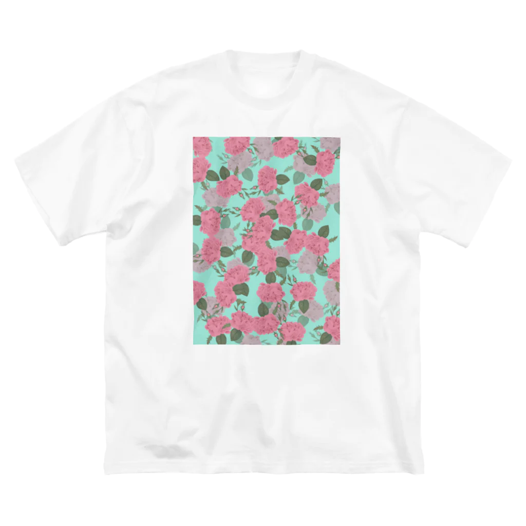 momoseの薔薇青磁 ビッグシルエットTシャツ