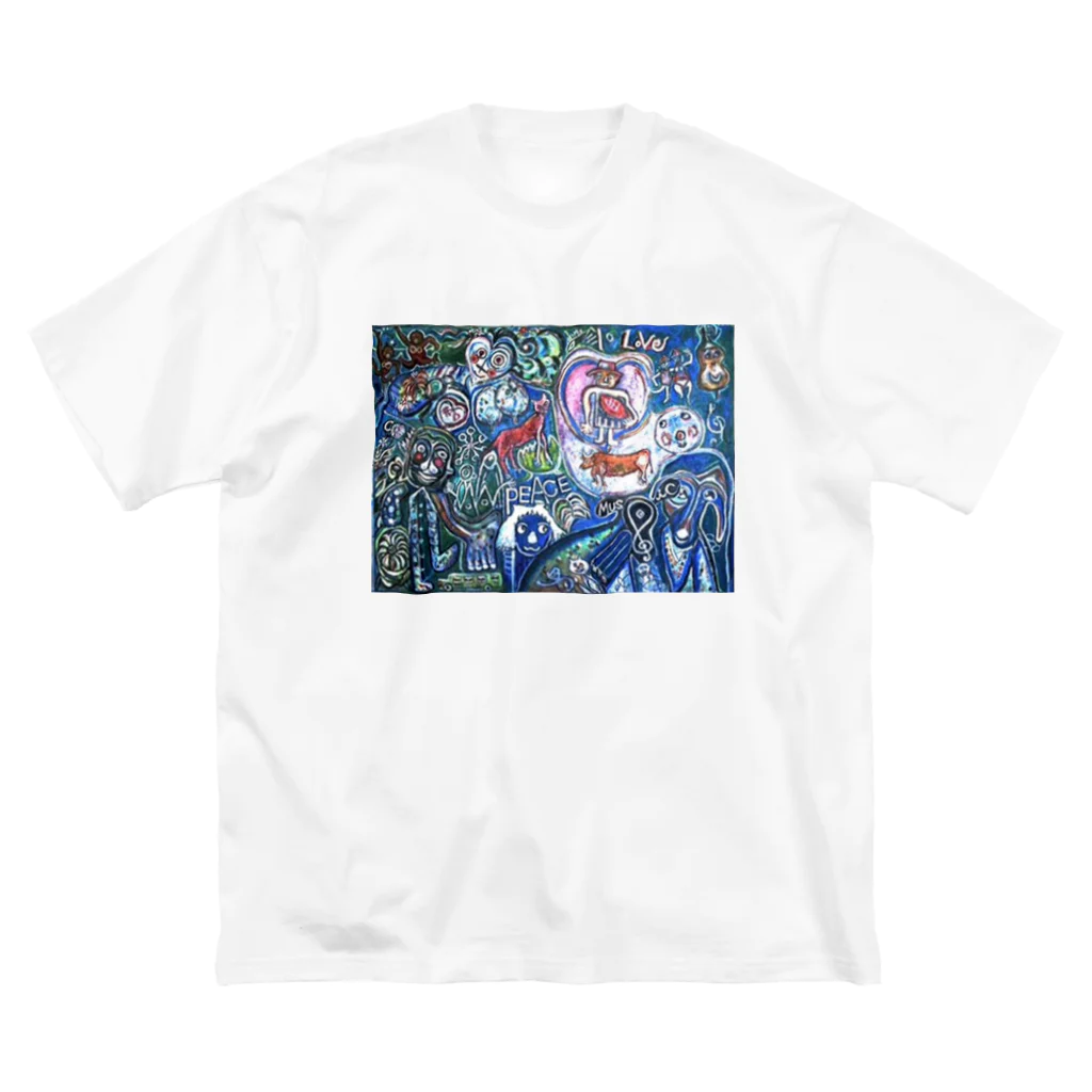 KariyushiYoronのLove&Peace Big T-Shirt