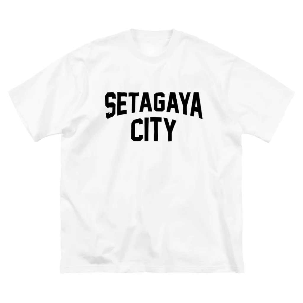 JIMOTOE Wear Local Japanの世田谷区 SETAGAYA CITY ロゴブラック ビッグシルエットTシャツ