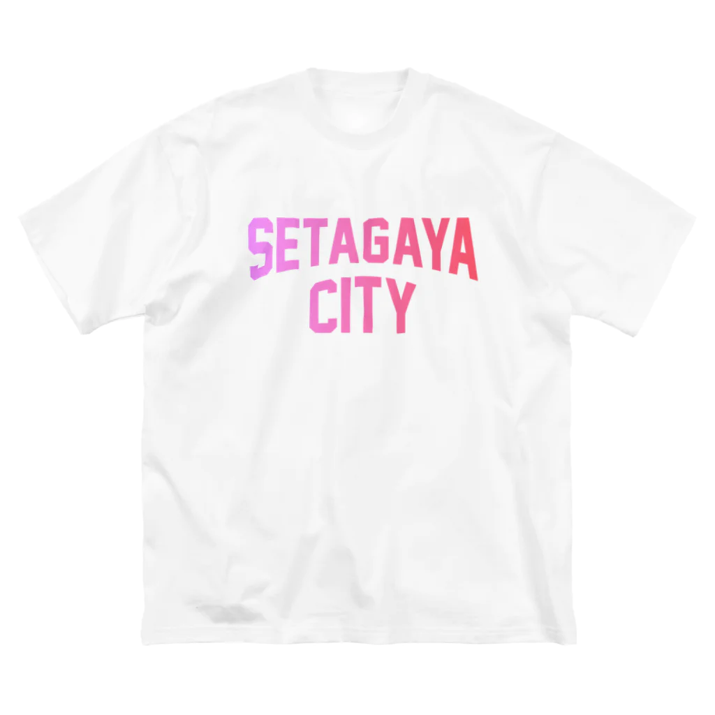 JIMOTO Wear Local Japanの世田谷区 SETAGAYA CITY ロゴピンク Big T-Shirt