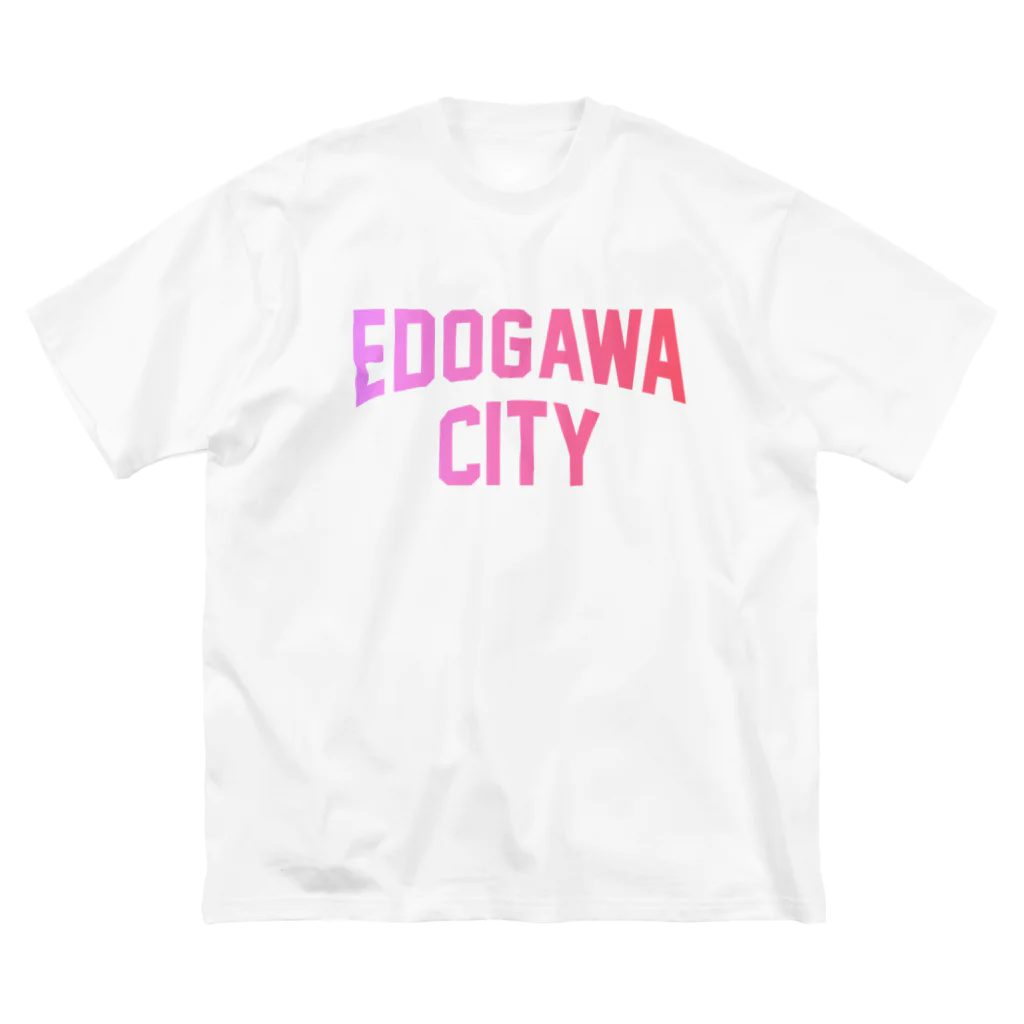 JIMOTO Wear Local Japanの江戸川区 EDOGAWA CITY ロゴピンク ビッグシルエットTシャツ