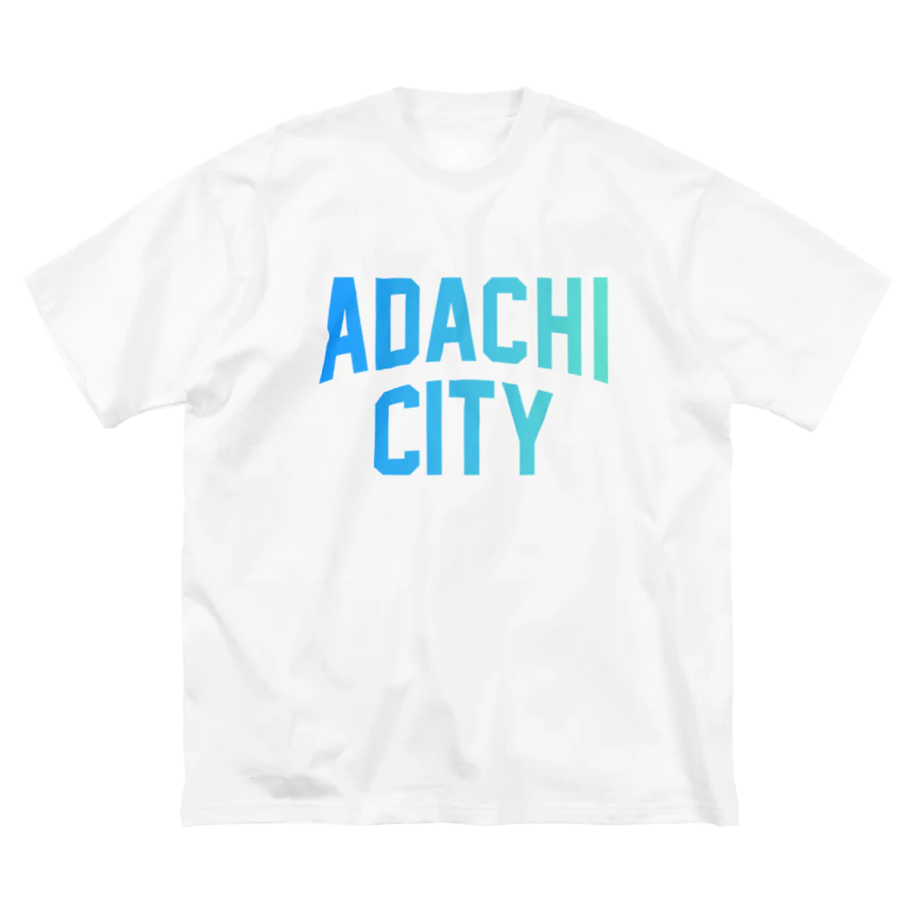 JIMOTO Wear Local Japanの足立区 ADACHI CITY ロゴブルー ビッグシルエットTシャツ