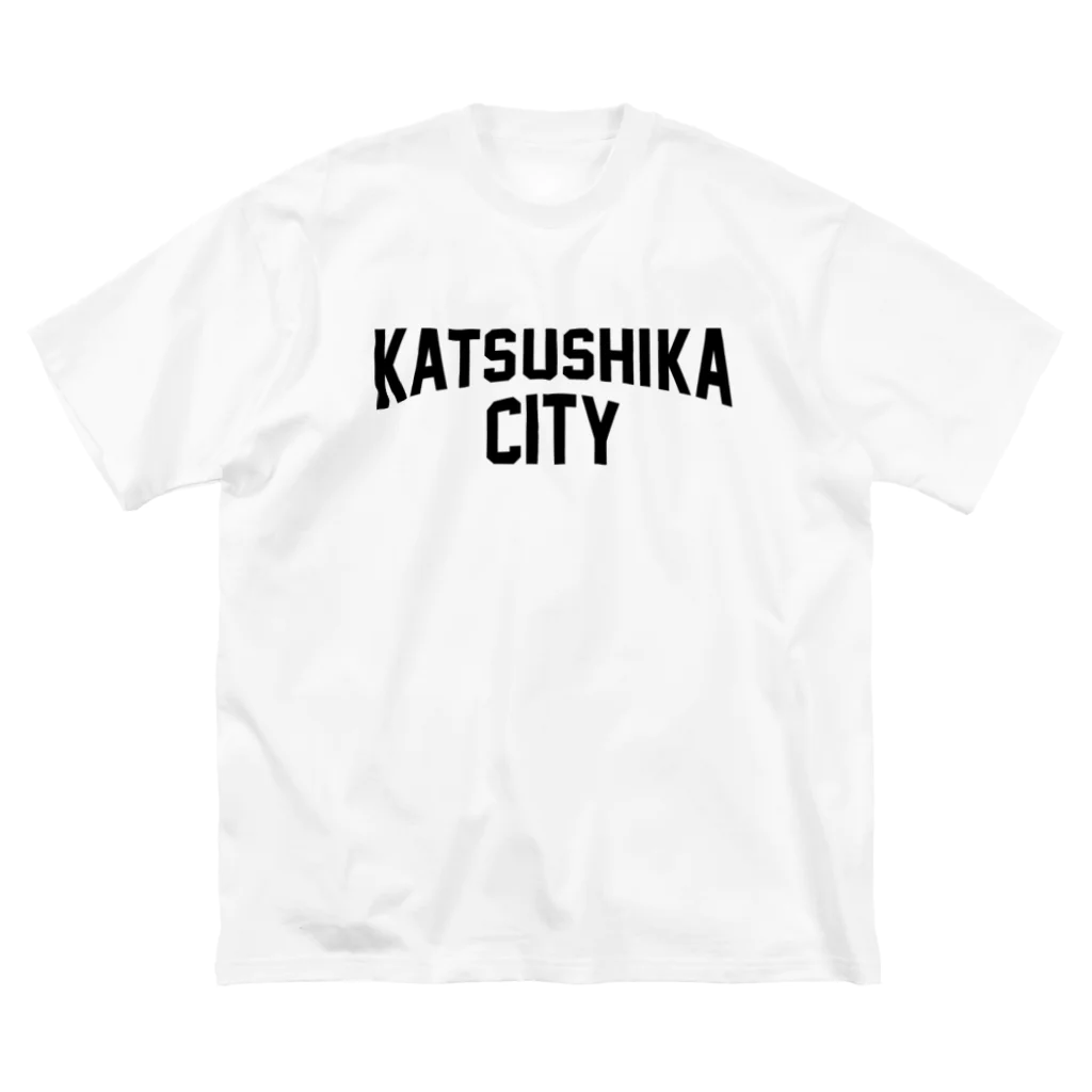 JIMOTO Wear Local Japanの葛飾区 KATSUSHIKA CITY ロゴブラック ビッグシルエットTシャツ