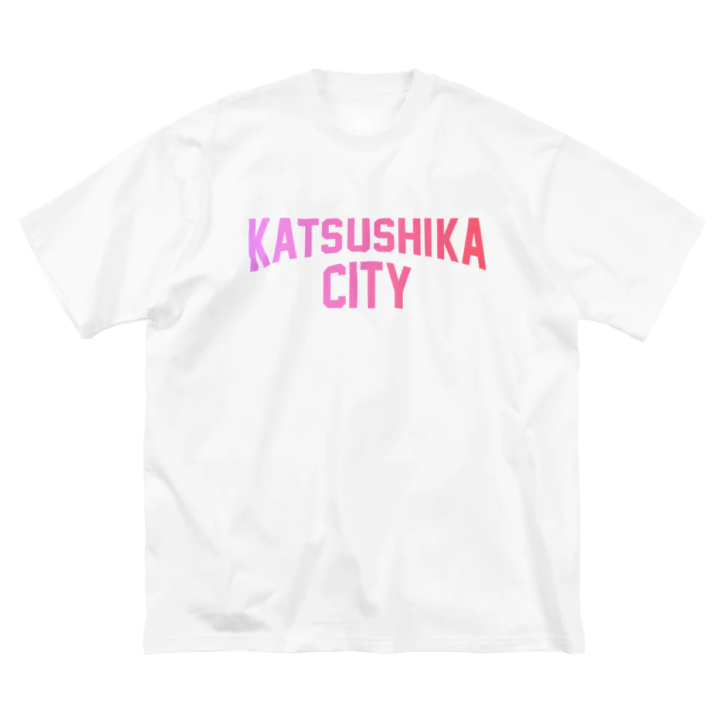 JIMOTO Wear Local Japanの葛飾区 KATSUSHIKA CITY ロゴピンク ビッグシルエットTシャツ