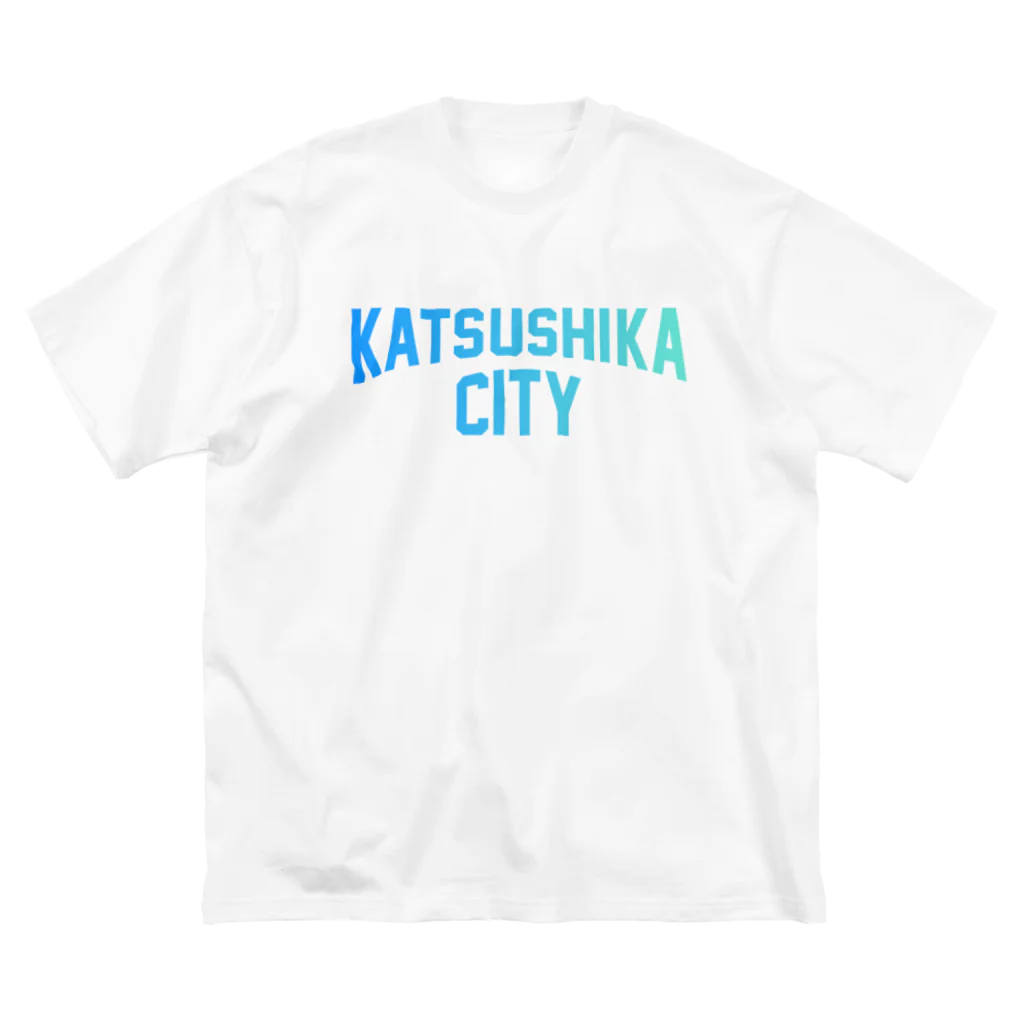 JIMOTO Wear Local Japanの葛飾区 KATSUSHIKA CITY ロゴブルー ビッグシルエットTシャツ