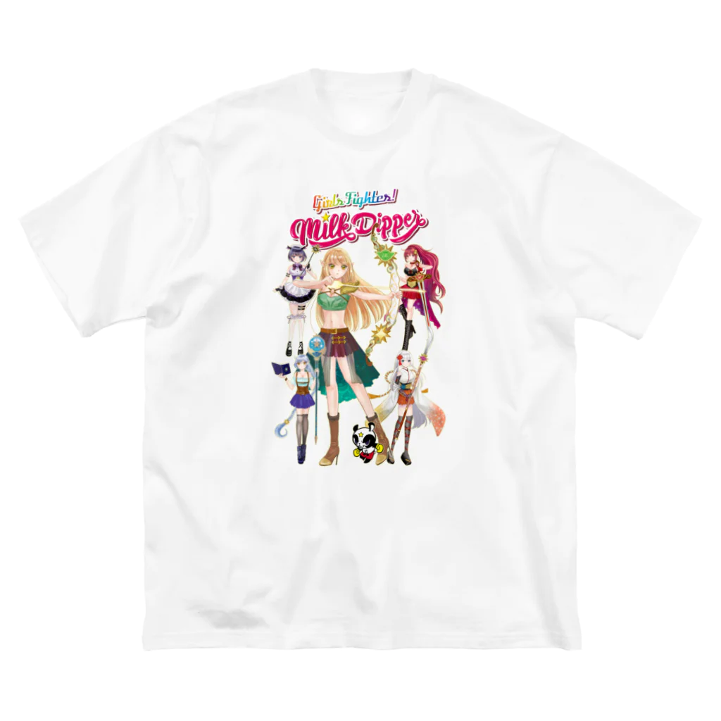 Milk☆Dipperのガールズファイター！ミルクディッパー☆06☆Hitomi ビッグシルエットTシャツ