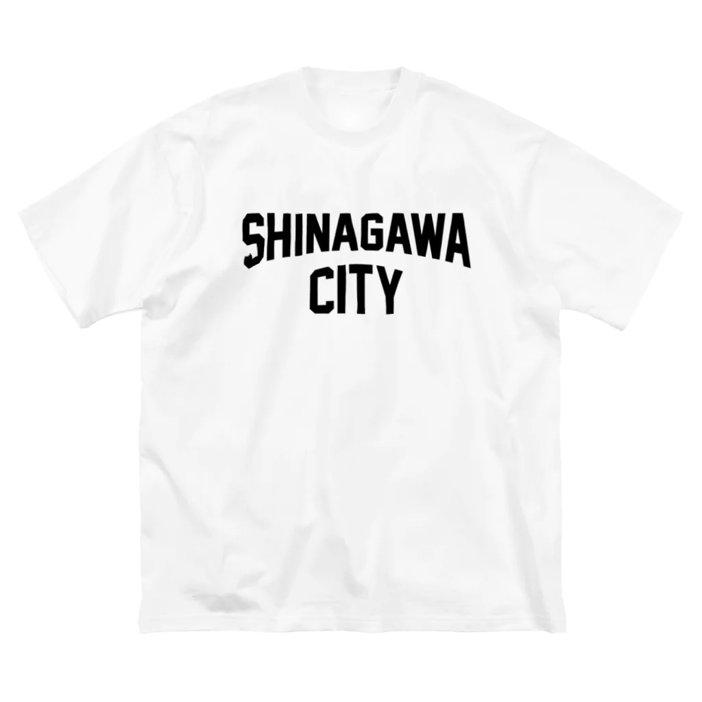JIMOTOE Wear Local Japanの品川区 SHINAGAWA CITY ロゴブラック ビッグシルエットTシャツ