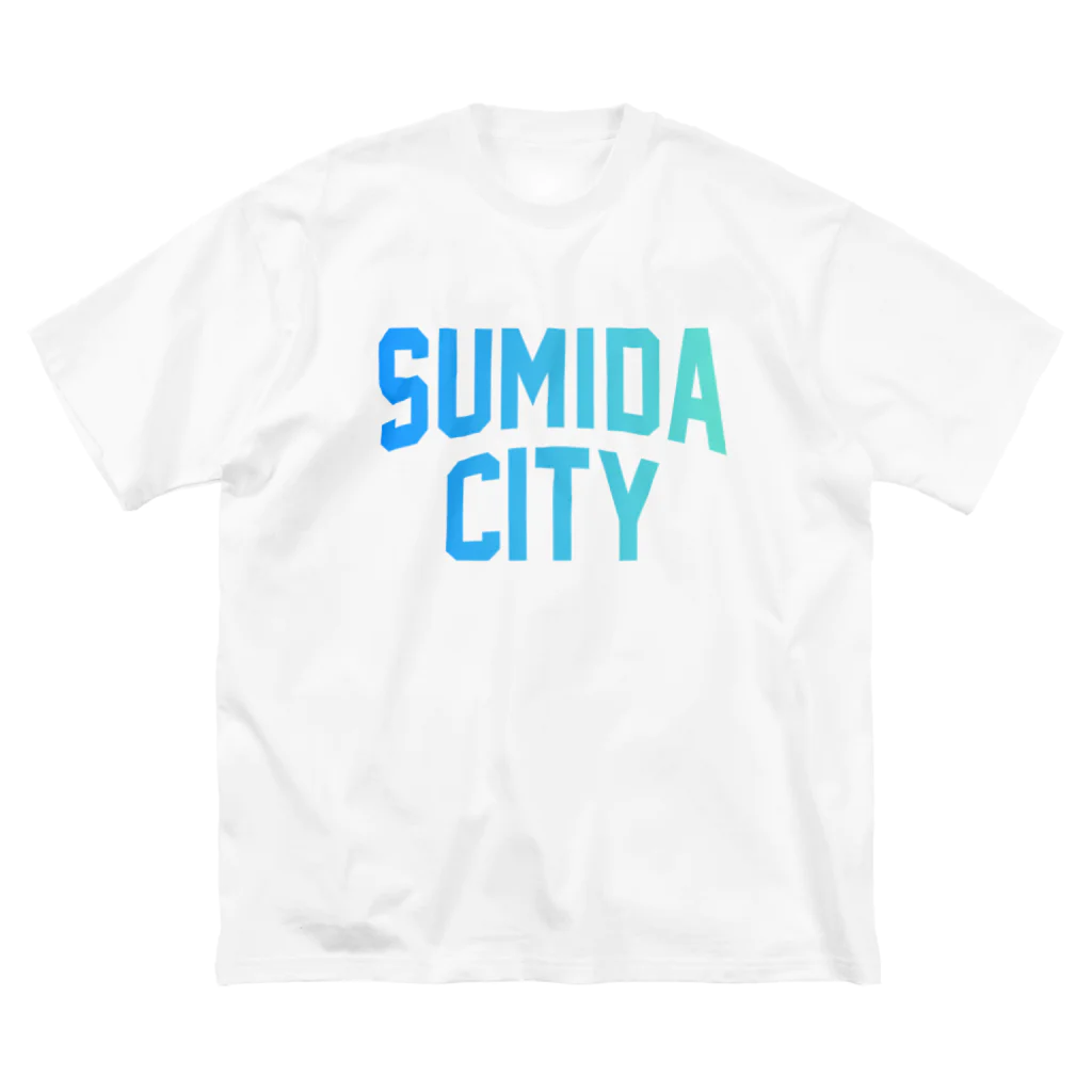 JIMOTO Wear Local Japanの墨田区 SUMIDA CITY ロゴブルー ビッグシルエットTシャツ