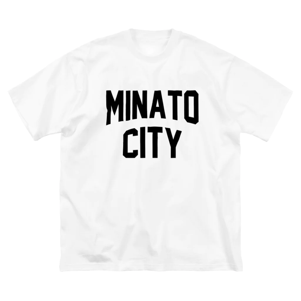 JIMOTO Wear Local Japanの港区 MINATO CITY ロゴブラック ビッグシルエットTシャツ