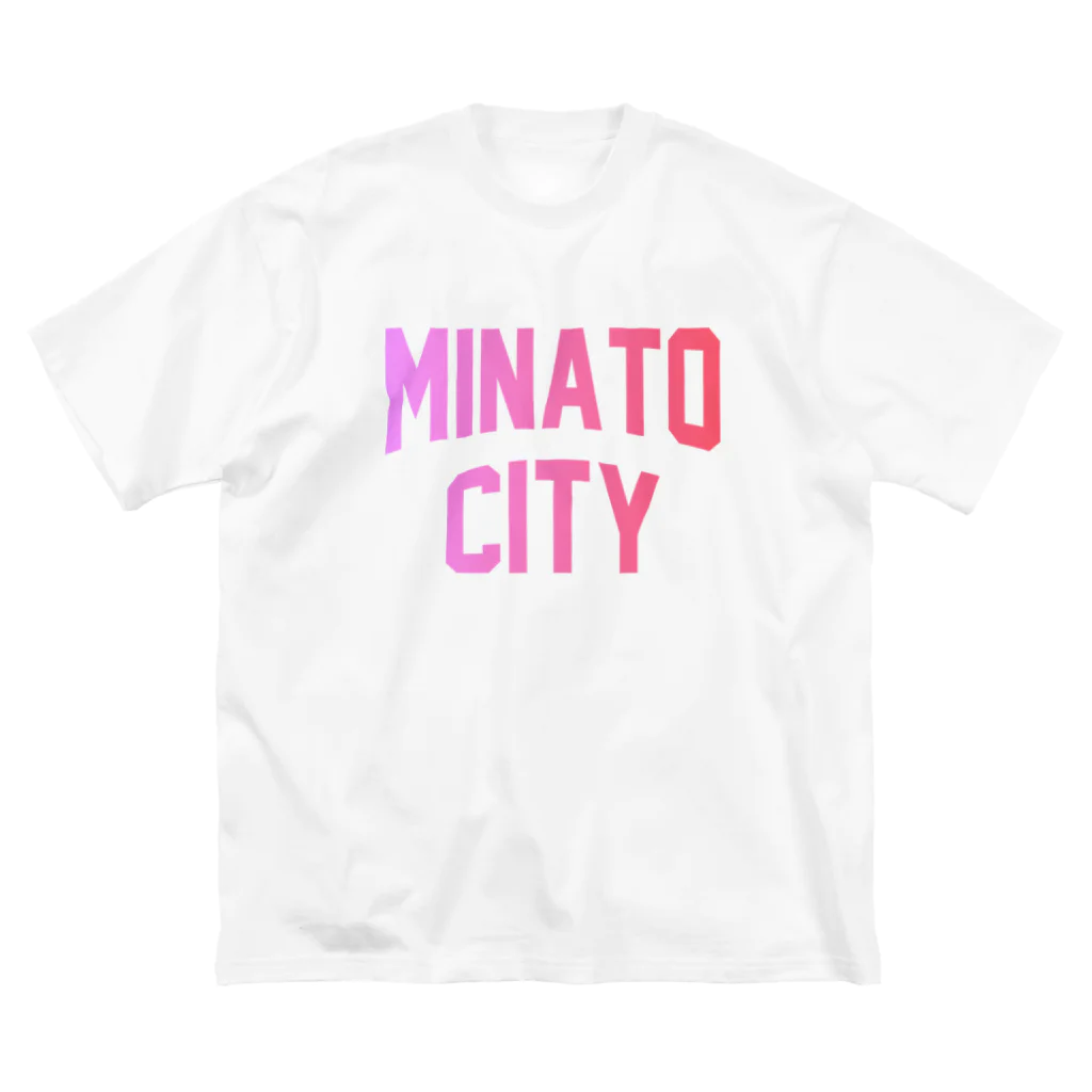 JIMOTO Wear Local Japanの港区 MINATO CITY ロゴピンク ビッグシルエットTシャツ