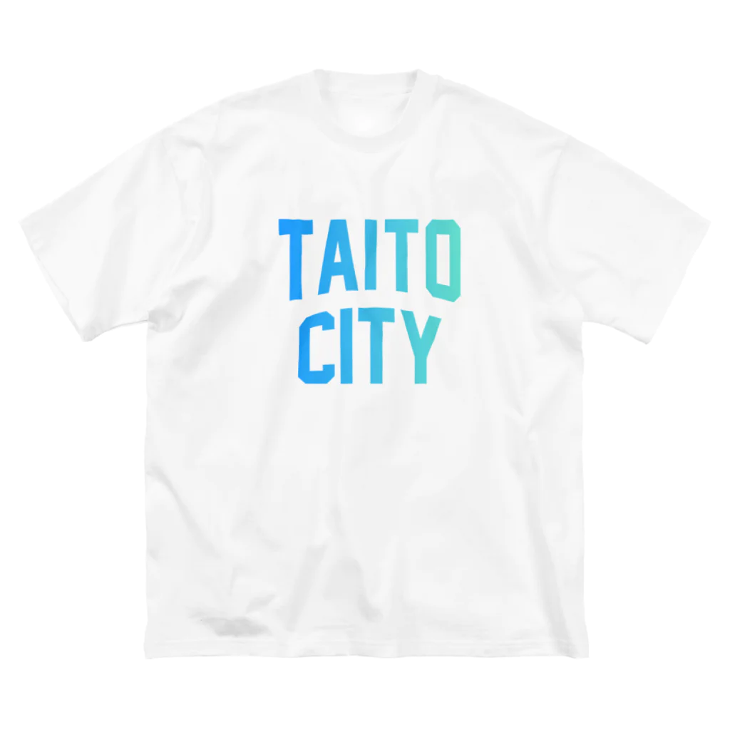 JIMOTO Wear Local Japanの台東区 TAITO WARD ロゴブルー ビッグシルエットTシャツ