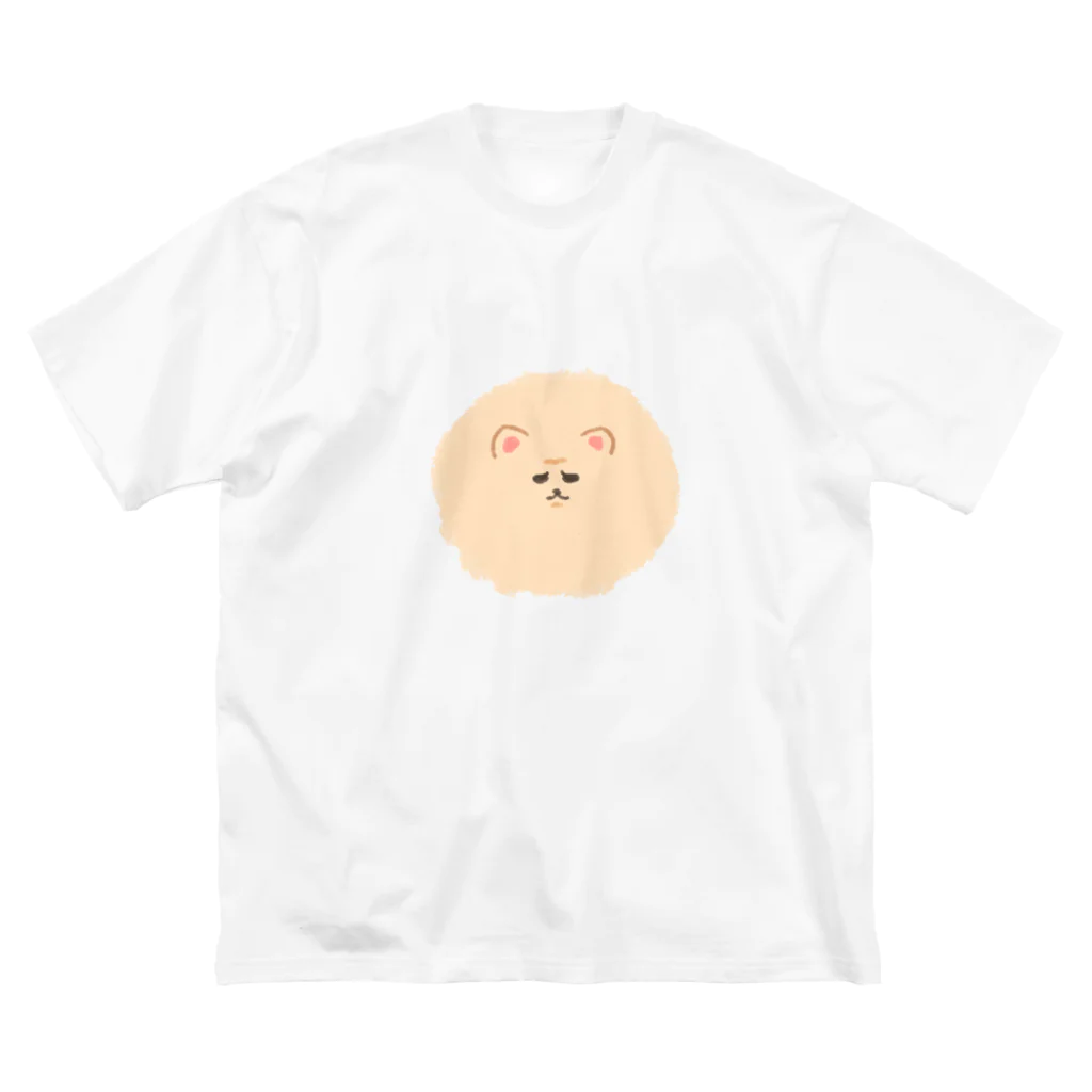 いくら丼のふえくされたポメ　薄茶 ビッグシルエットTシャツ