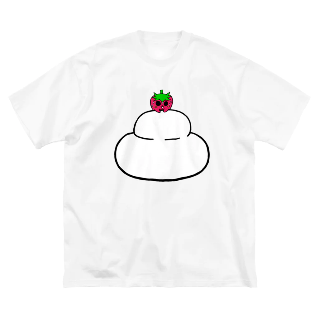 いちごのチーゴくん＆ゴーストベジタブルズのいちごのチーゴくん　鏡もち Big T-Shirt