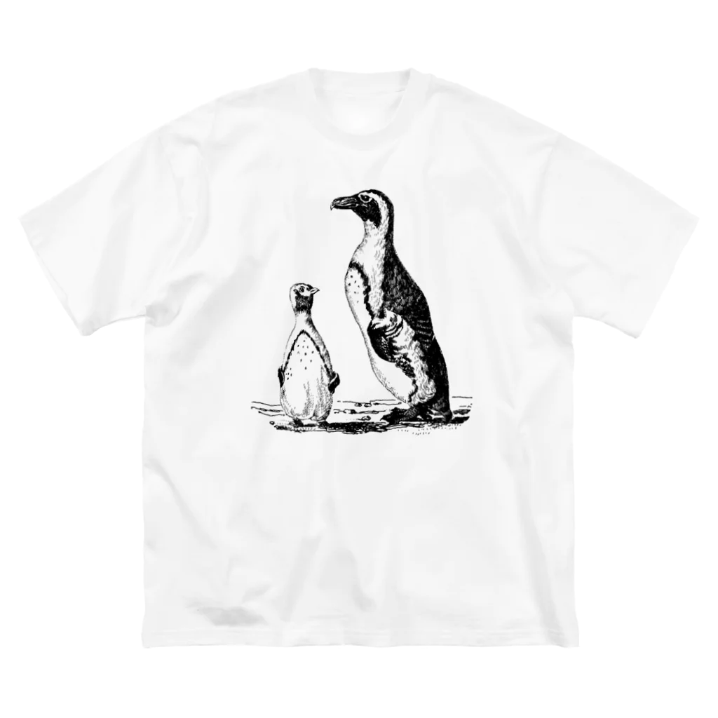 古書　天牛書店のペンギン＜アンティーク・プリント＞ ビッグシルエットTシャツ