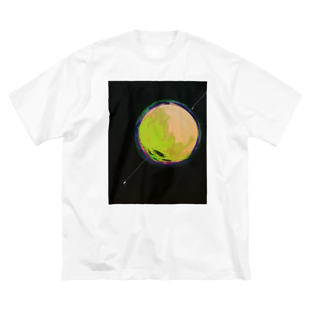 茶菓子'sの月貫き ビッグシルエットTシャツ