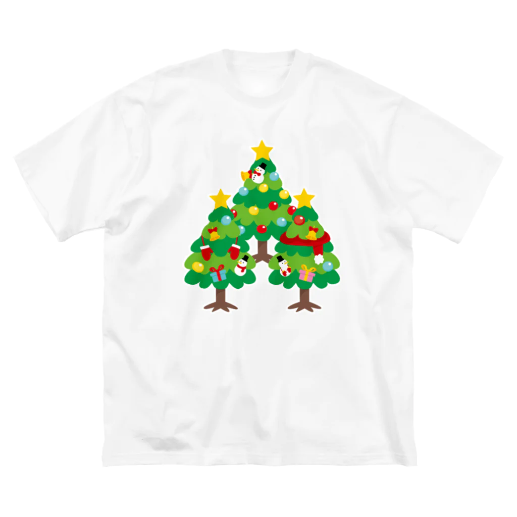 イラスト MONYAAT の森さんのクリスマスA クリスマスツリー ビッグシルエットTシャツ