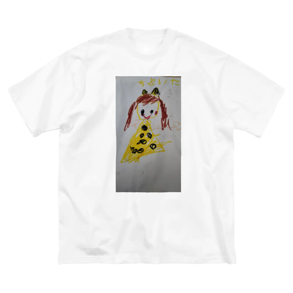 ハッピーにこちゃんのち こ❌ い た  ビッグシルエットTシャツ