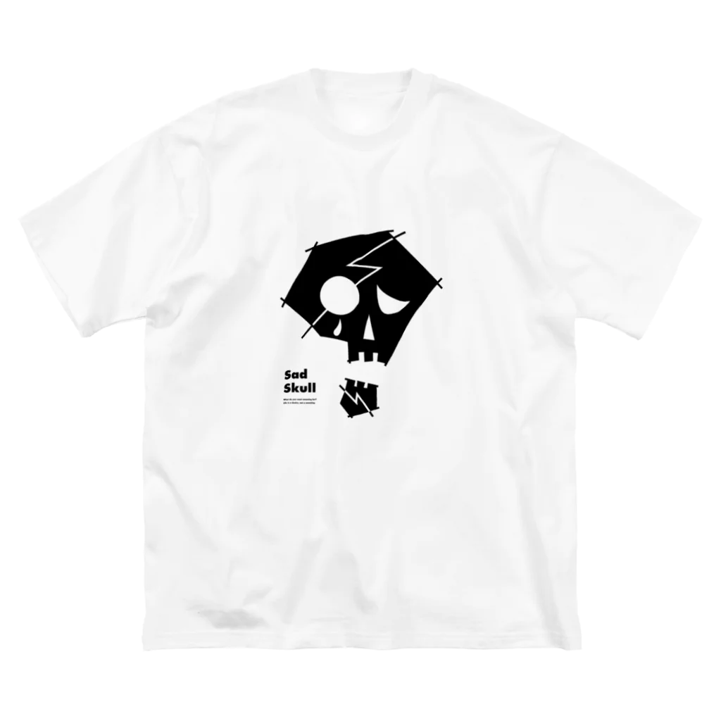 ROCKET LIGHTSのSad Skull ビッグシルエットTシャツ