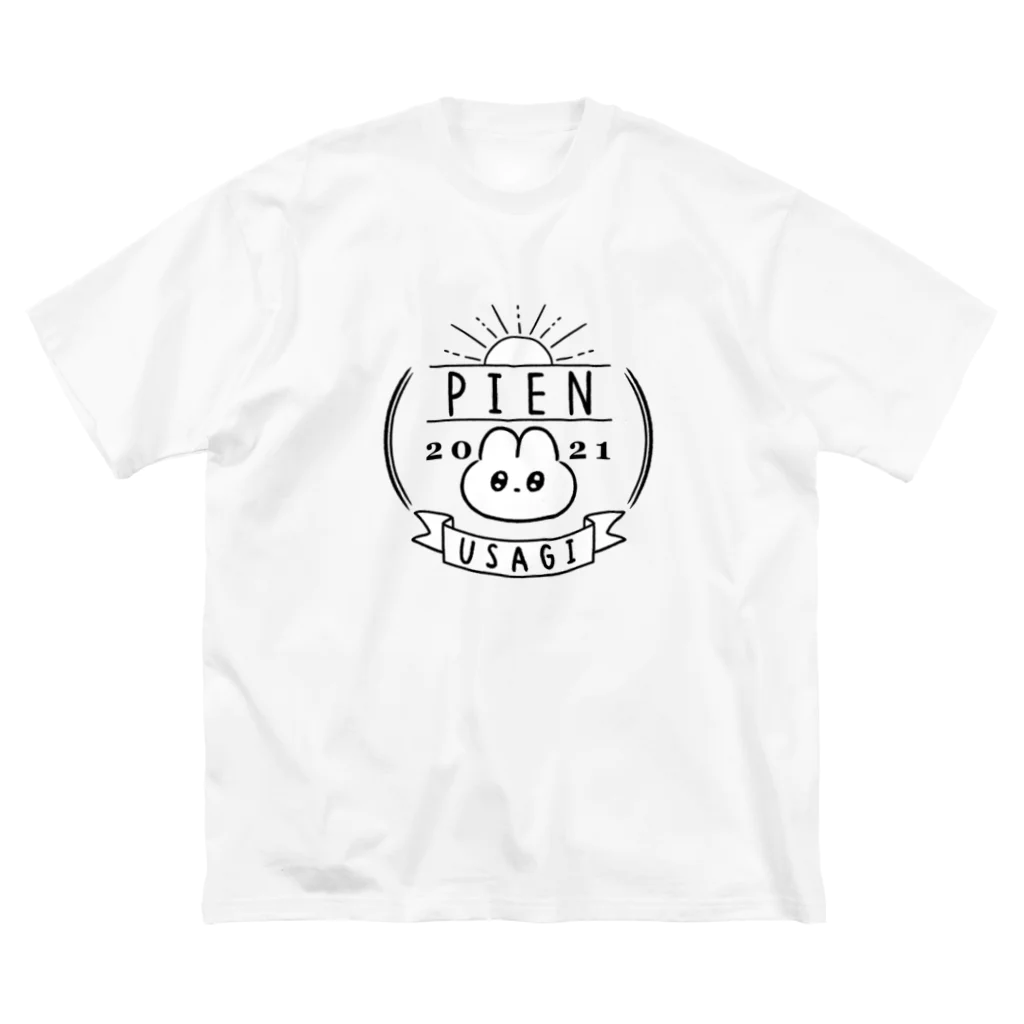 oroninetのぴえんなうさぎ。ロゴ ビッグシルエットTシャツ