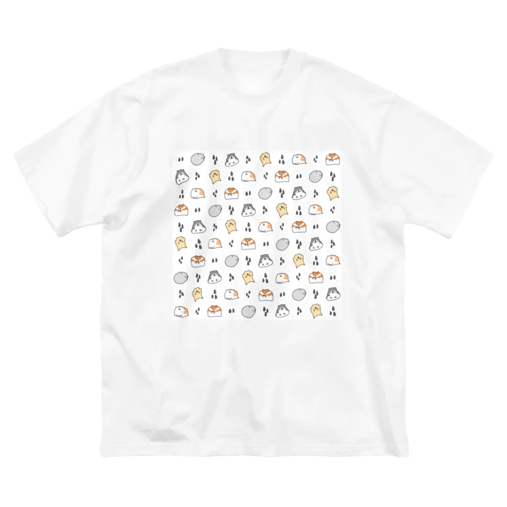 ゆるいイラストのアイテム - イラストレーターハセガワのハムスターと向日葵の種 Big T-Shirt