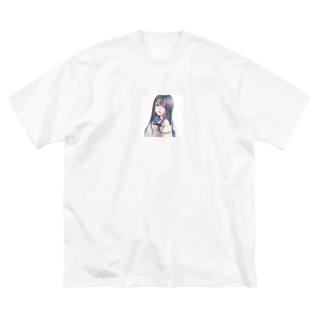 SAKURA スタイルの黒髪ロング女子 ビッグシルエットTシャツ