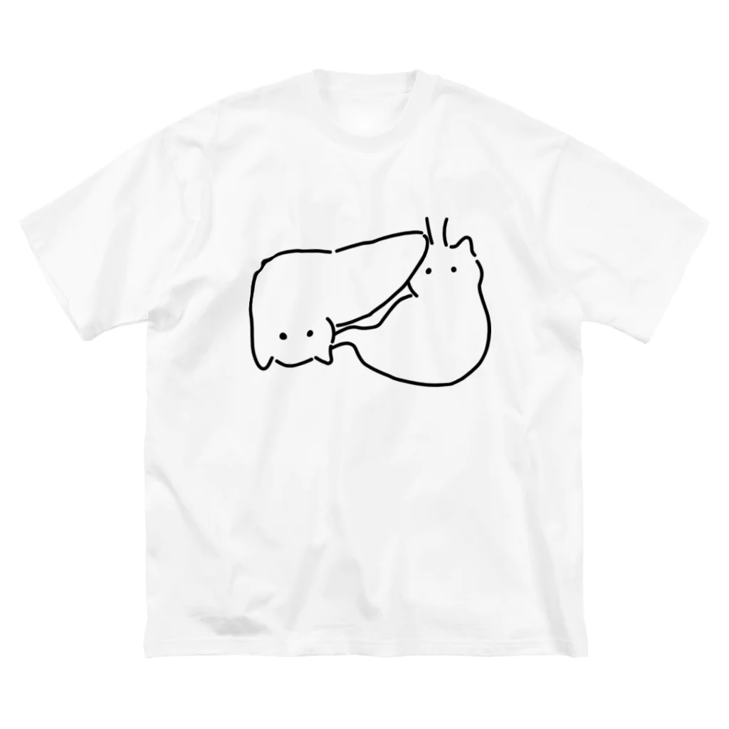 ねこやにわとりやの肝臓胃猫 Big T-Shirt