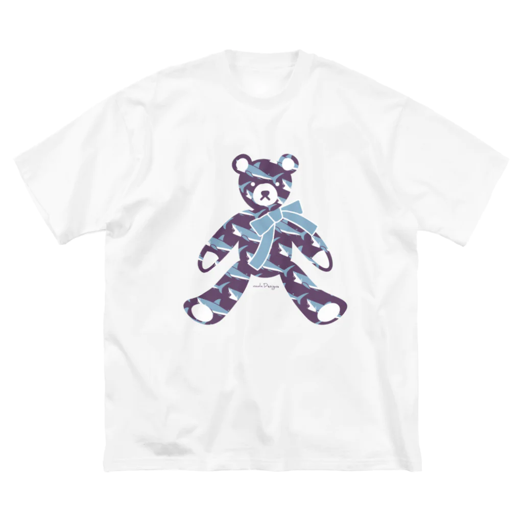 さかたようこ / サメ画家のサメ好きのためのテディベア| Water Purple Big T-Shirt