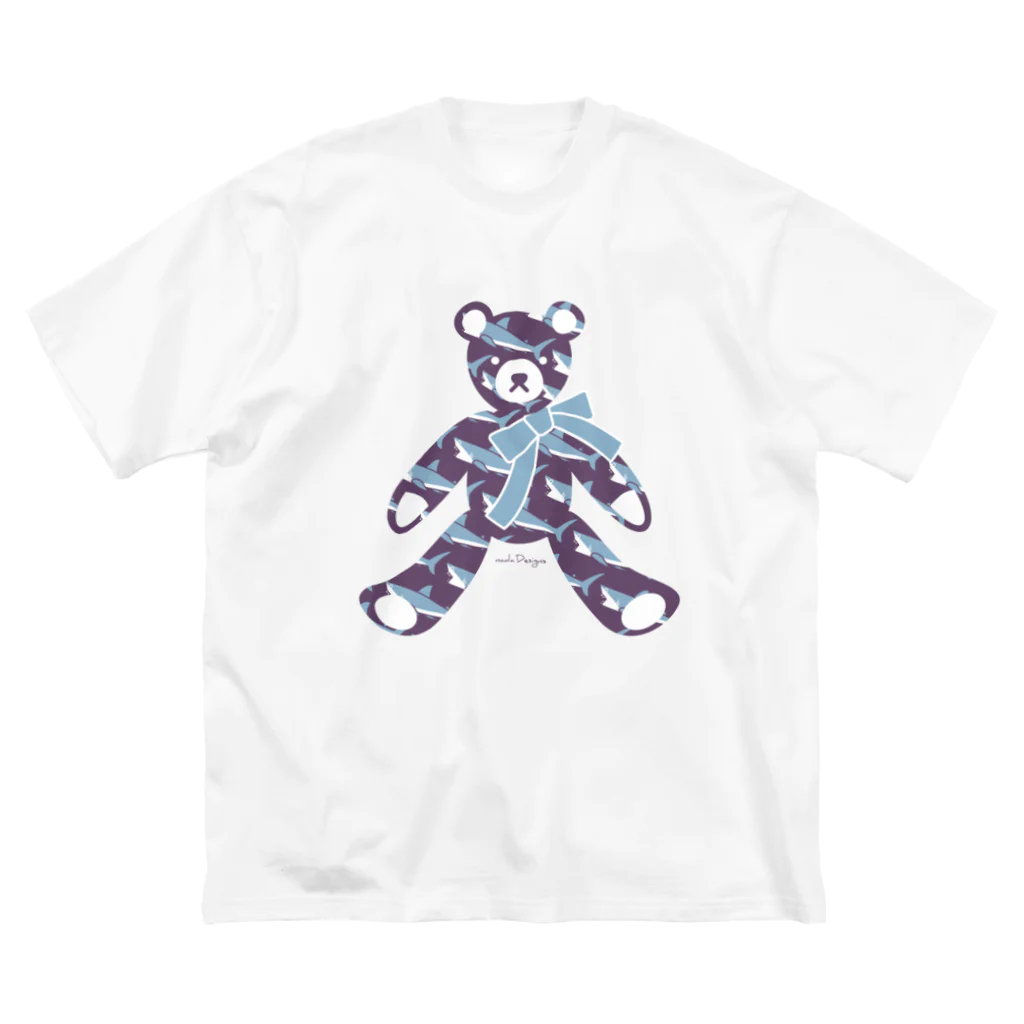 さかたようこ / サメ画家のサメ好きのためのテディベア| Water Purple ビッグシルエットTシャツ