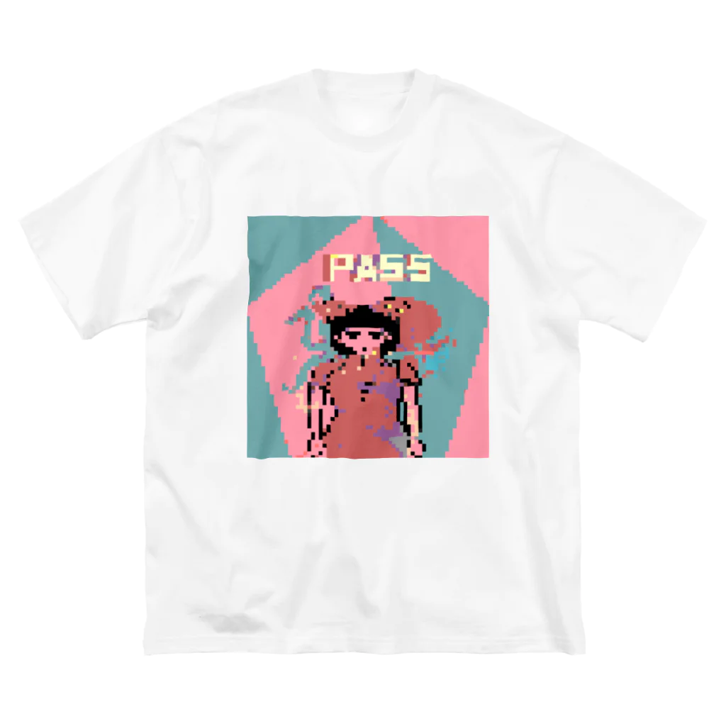 Danke Shoot Coffeeの五角(合格)オクトパス（pass）2（ドット） ビッグシルエットTシャツ