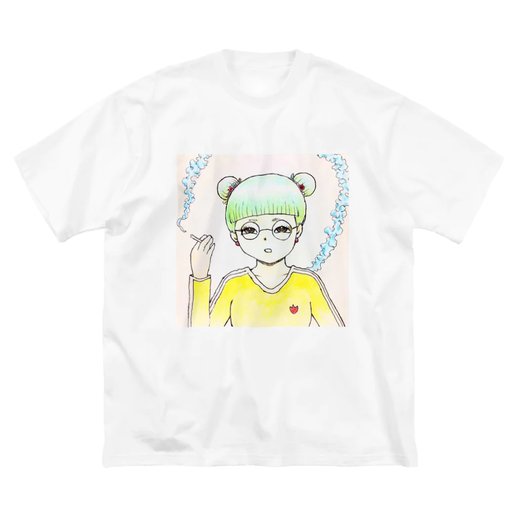 ★ 藤崎幾何 ★ illustrationのチャイナガール Big T-Shirt