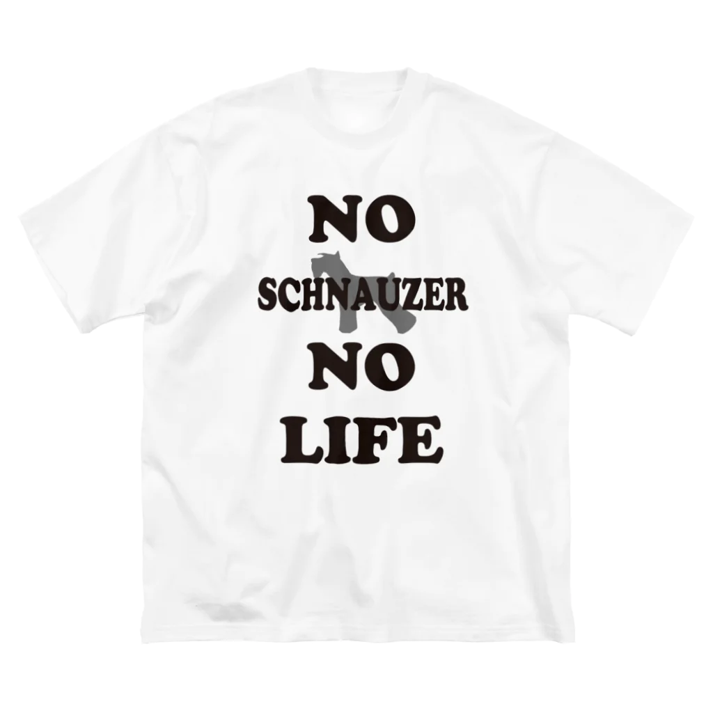 イチゴキカクのNO SCHNAUZER NO LIFE 루즈핏 티셔츠