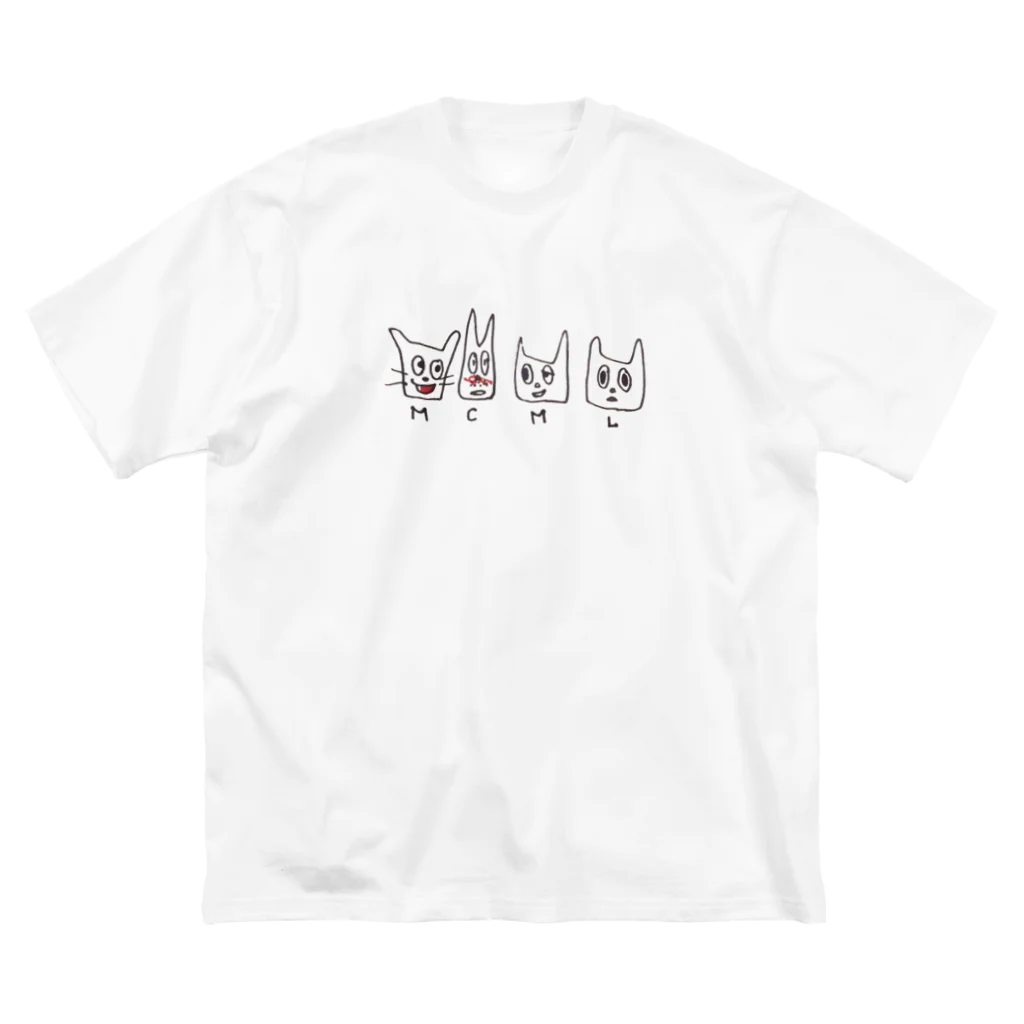 shizu-hikaruの猫のアイテム  ビッグシルエットTシャツ