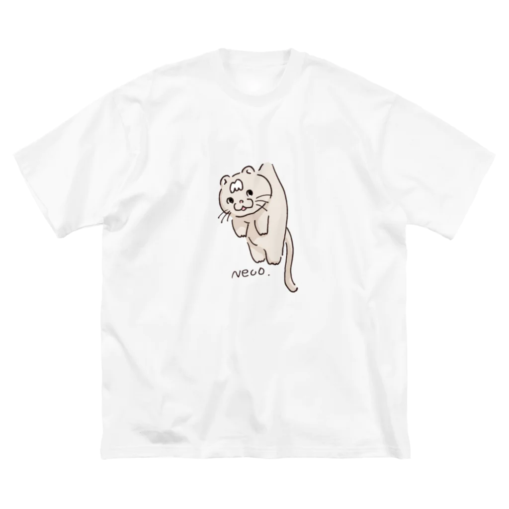 小鹿屋のつられ猫トム ビッグシルエットTシャツ