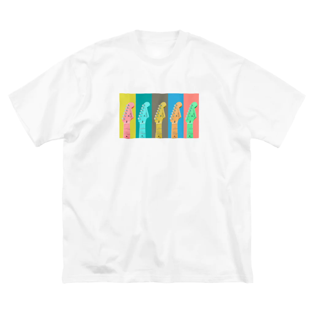 SAKURA スタイルの虹色　フェンダー  ビッグシルエットTシャツ