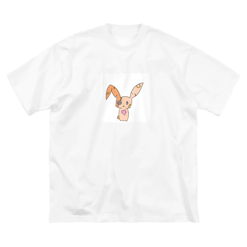 梅雨の華のうさぎ ビッグシルエットTシャツ