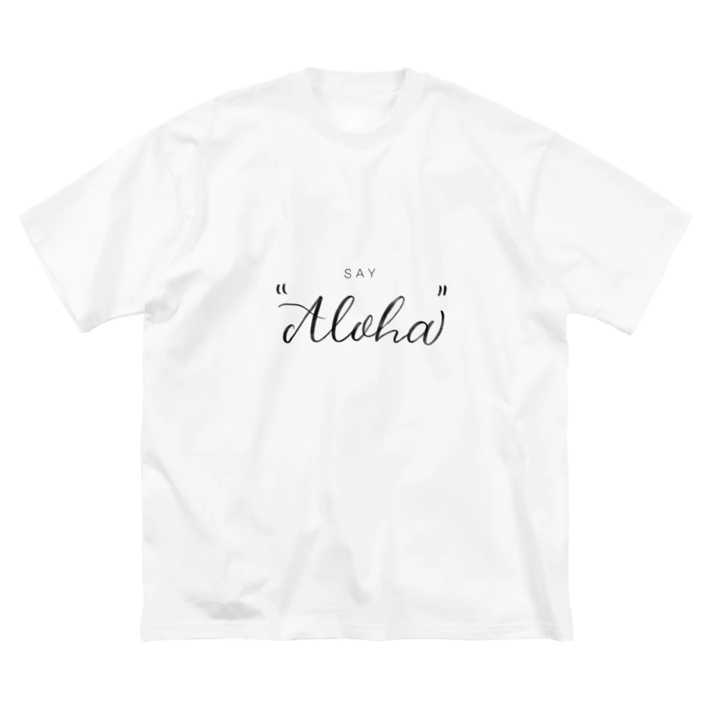 Cozy Letters WorksのSay “Aloha” ビッグシルエットTシャツ