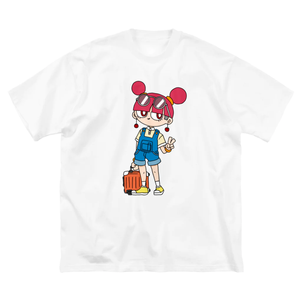 NerdCatHoodiesのNerdCatHoodies Travel girl Big T-Shirt