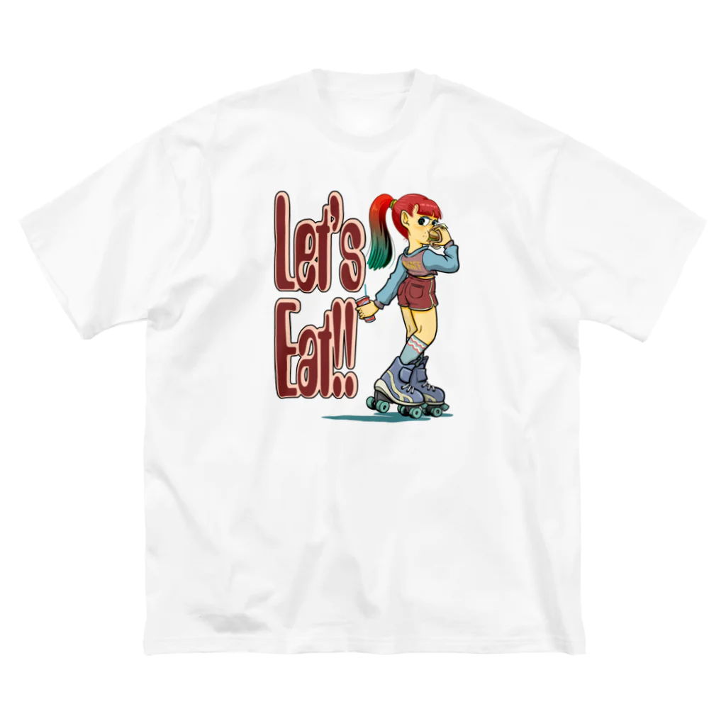 nidan-illustrationの“let's eat!!" ビッグシルエットTシャツ