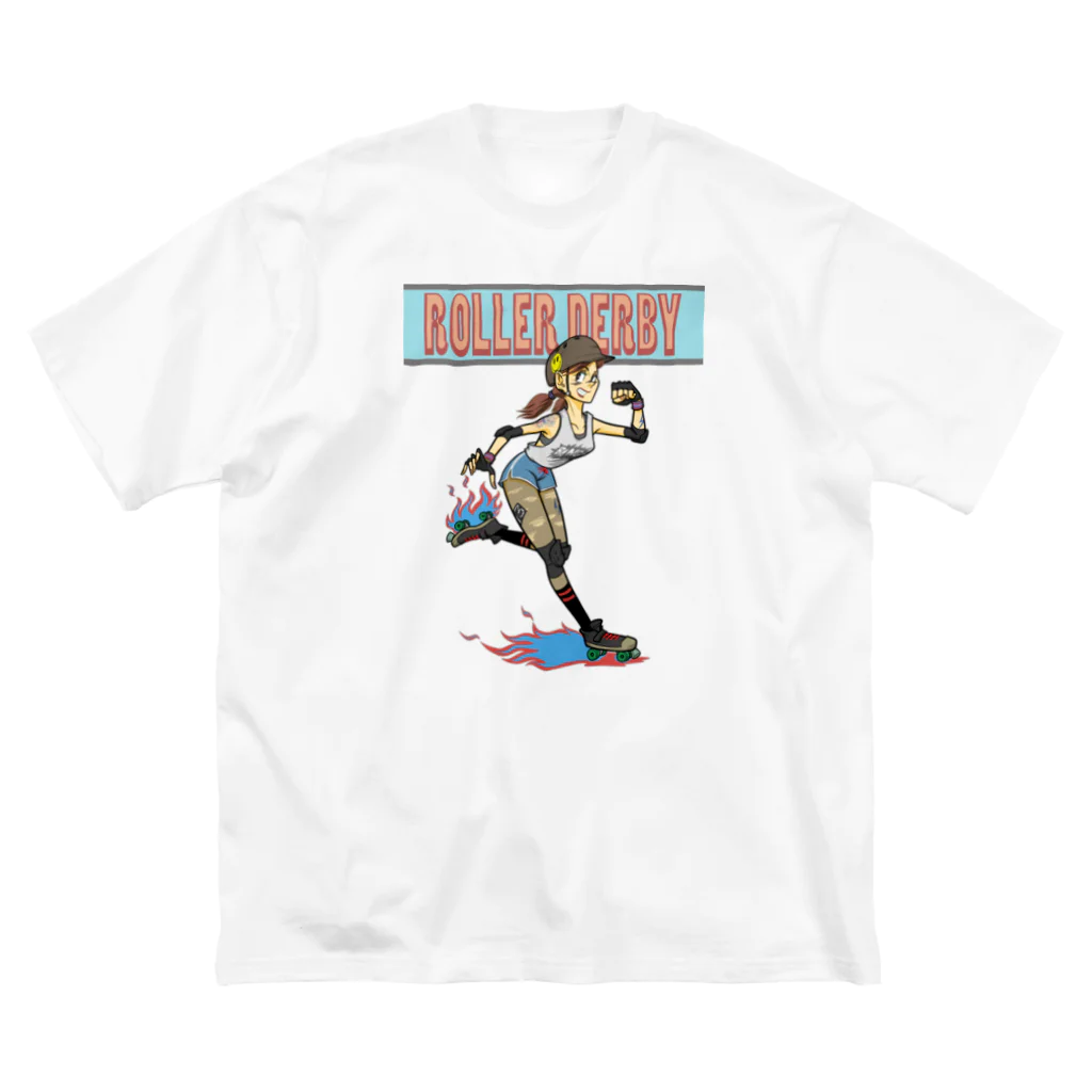 nidan-illustrationの"ROLLER DERBY" ビッグシルエットTシャツ