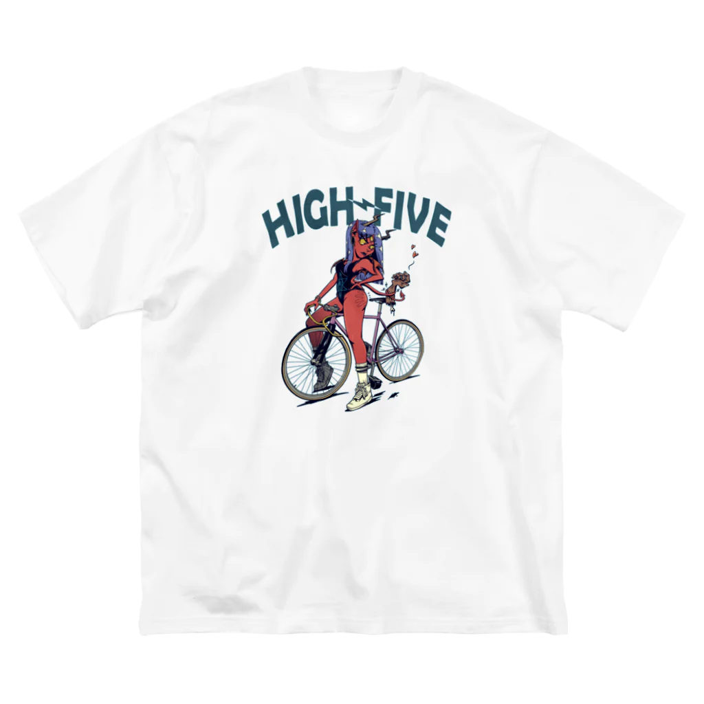 nidan-illustrationの"HIGH FIVE" ビッグシルエットTシャツ