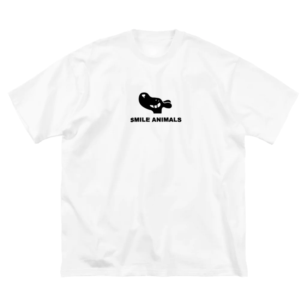 NPO法人SMILE ANIMALSオフィシャルショップのMILES君_Black00121 ビッグシルエットTシャツ