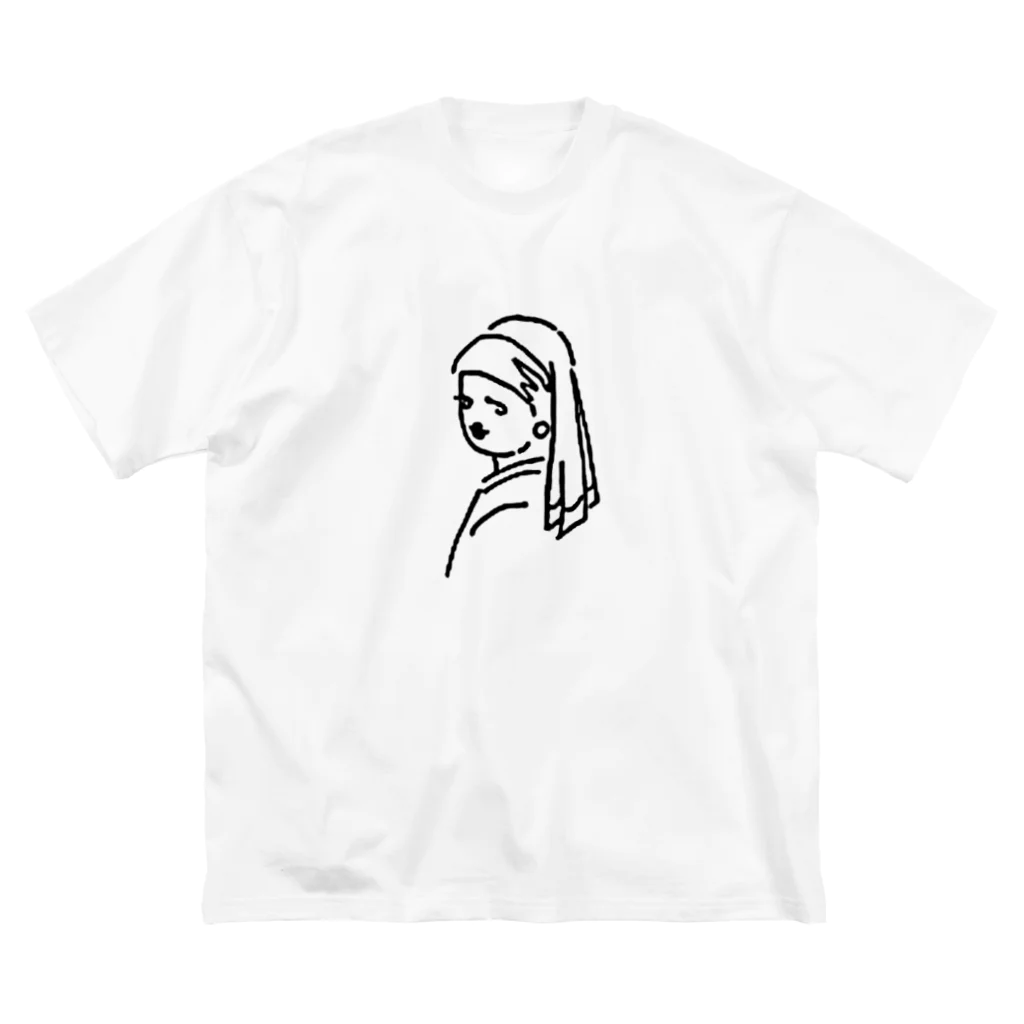 yotasoの真珠の耳飾りの少女 ビッグシルエットTシャツ