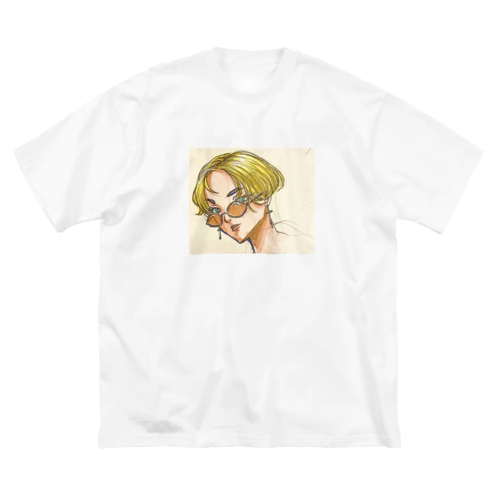 Dokkan_syumiの金髪さん ビッグシルエットTシャツ