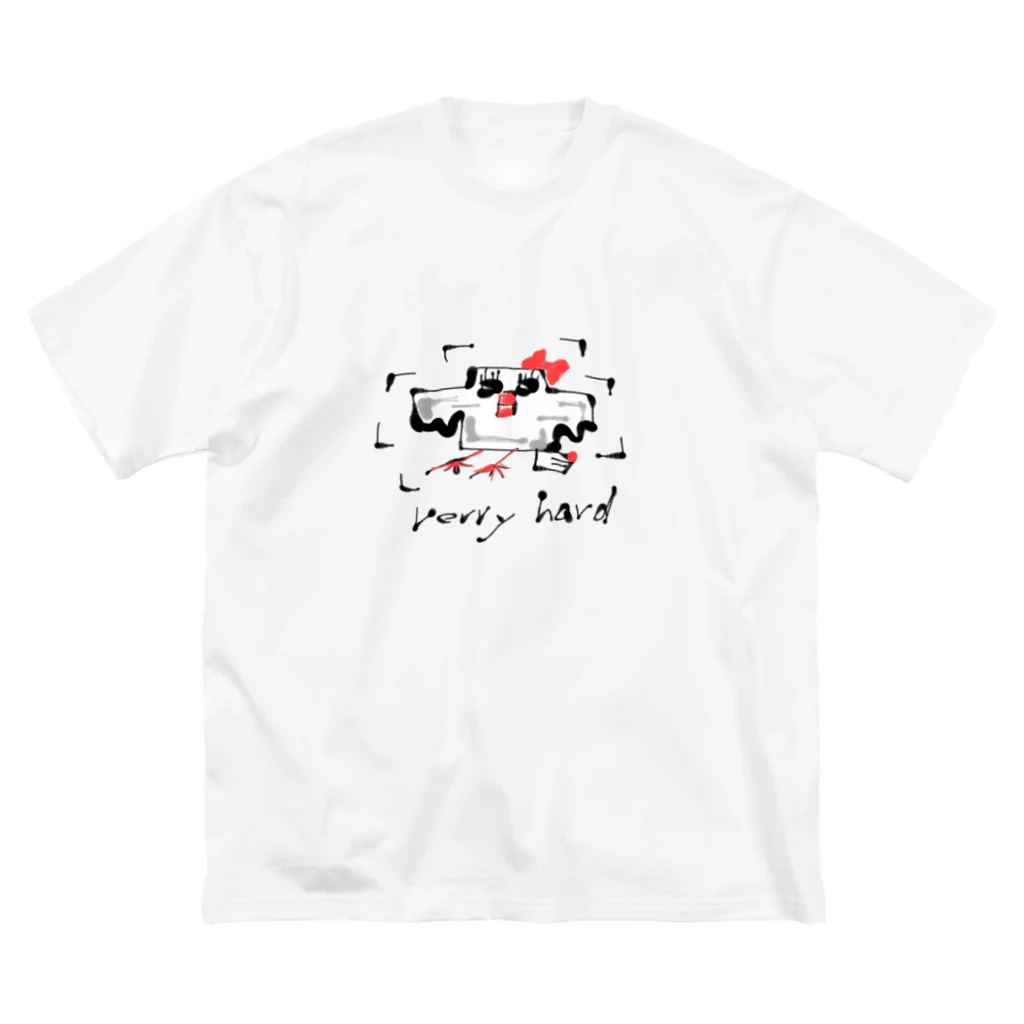 Mitsu-Zoのハードなバード ビッグシルエットTシャツ