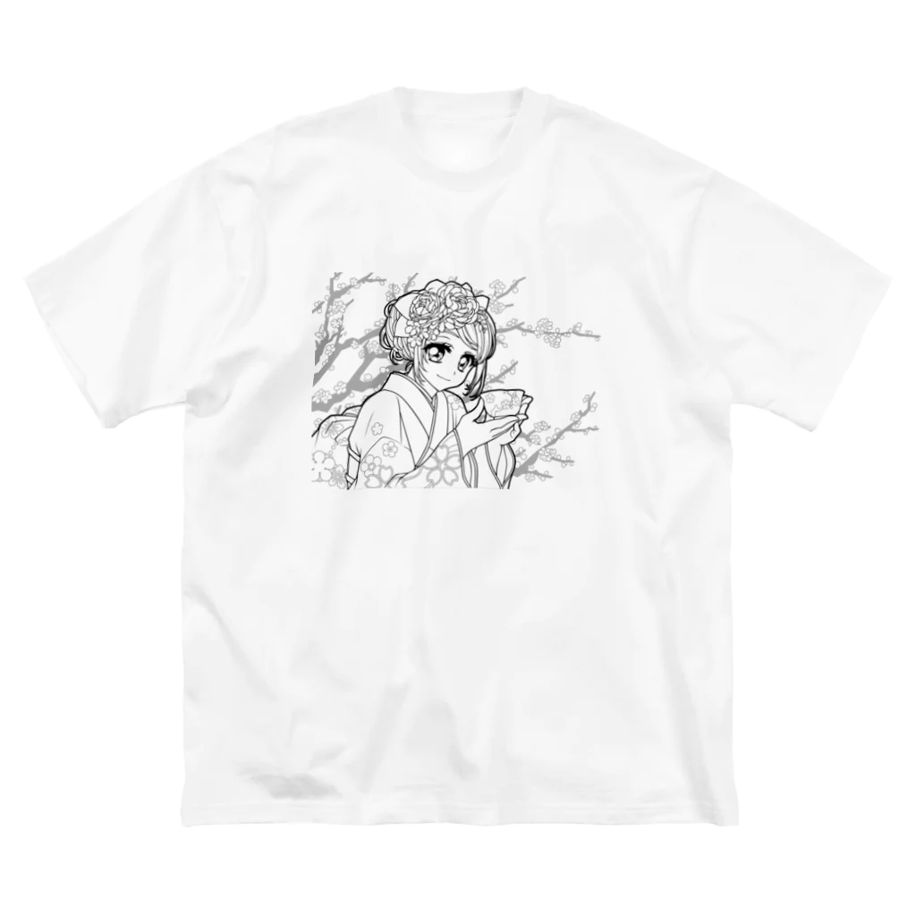 オペラの梅と着物（線画） Big T-Shirt