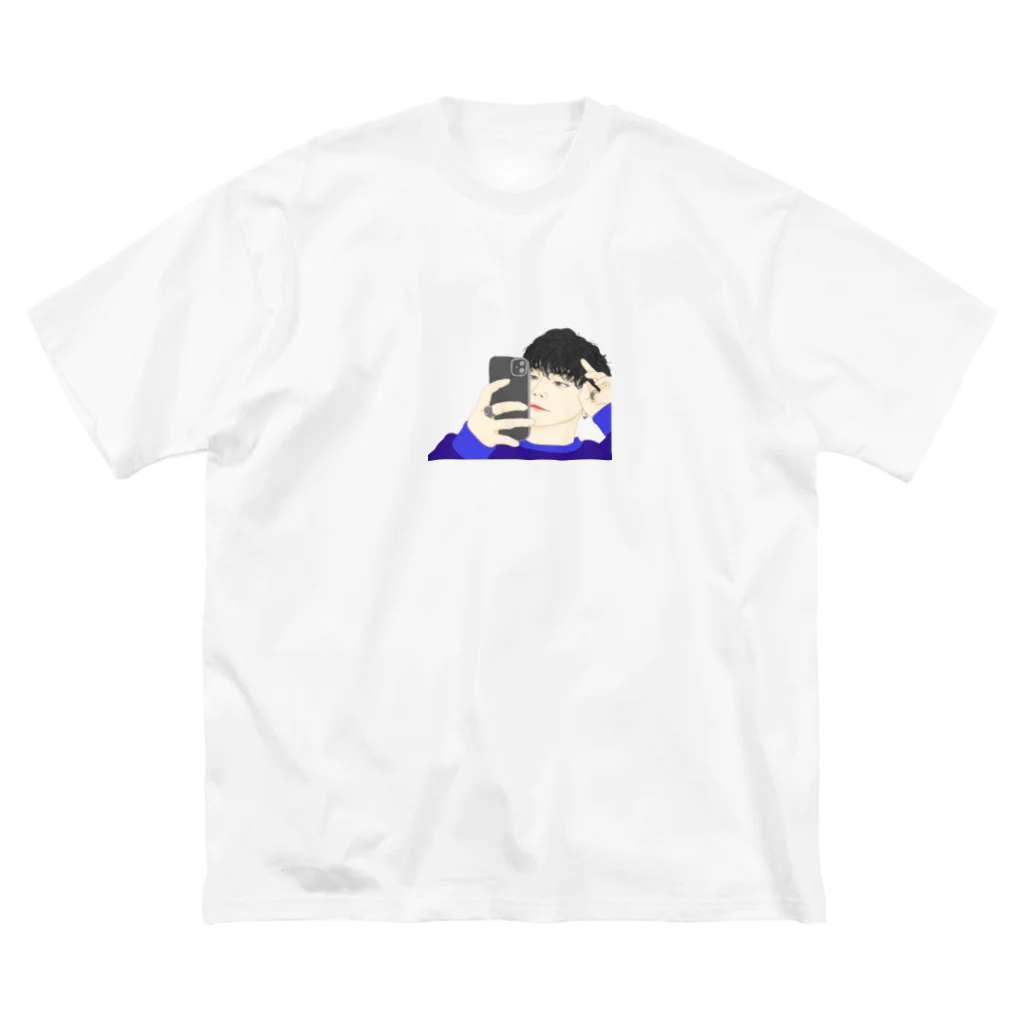 みらーせるふぃびっちのKorean boy ビッグシルエットTシャツ